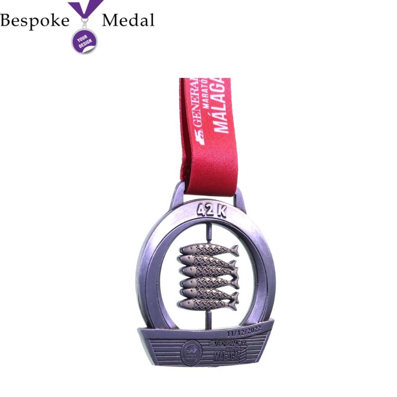 Custom 3D Colorless Marathon Medal