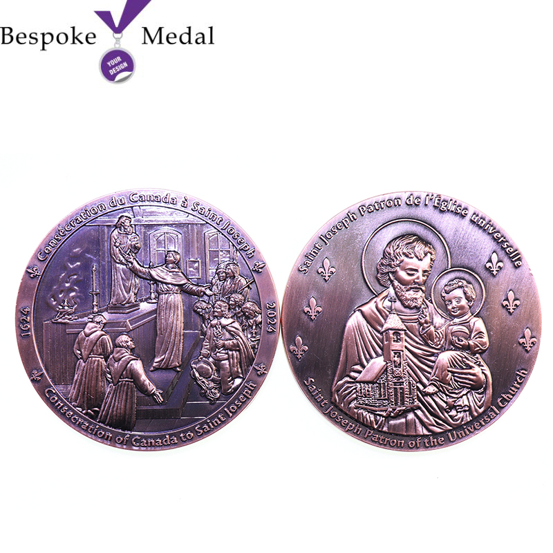 3D Antique Copper Commemorative Coin