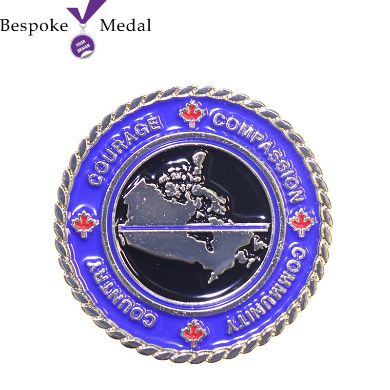 Soft Enamel Police Challenge Coin