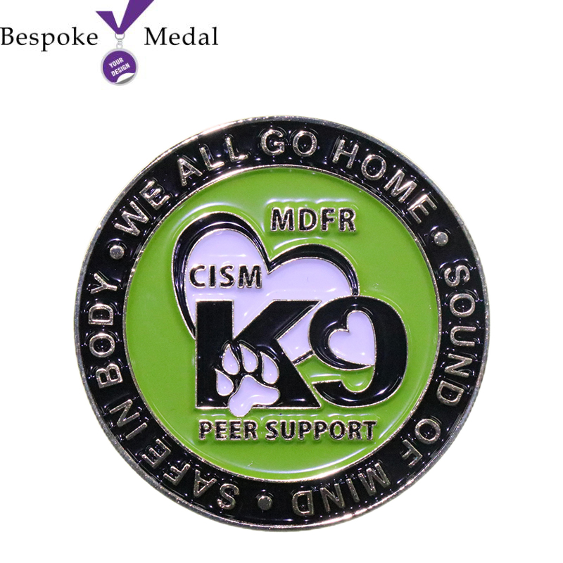 Custom Shiny Gold Challenge Coin