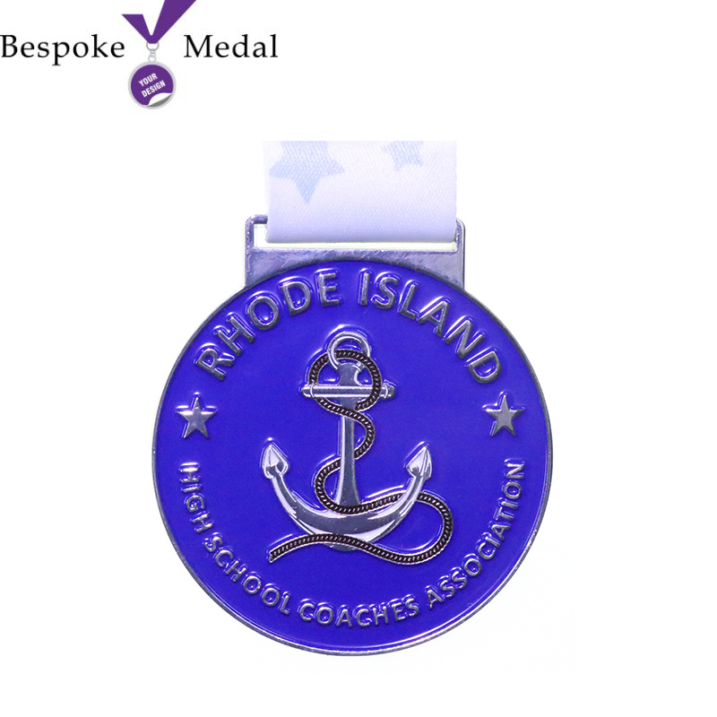 Custom Shiny Silver Metal Medal