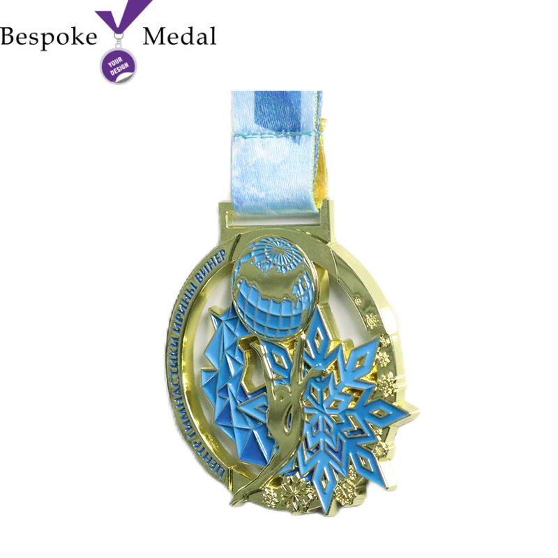 Custom Bright Gold Award Medal