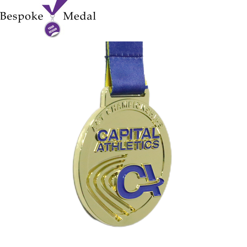 Custom Bright Gold Finish Medal