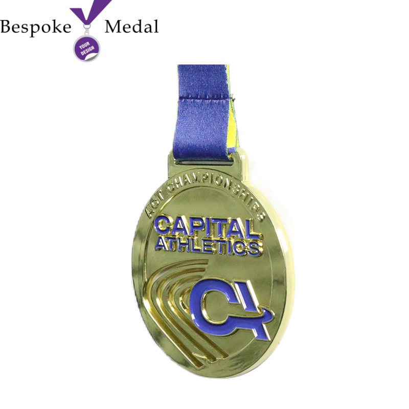 Custom Bright Gold Soft Enamel Medal